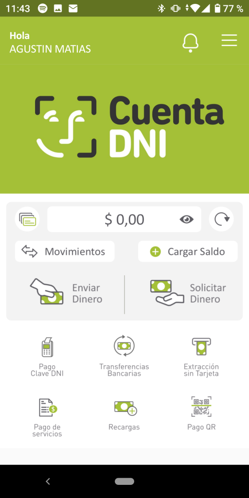 inicio cuenta dni